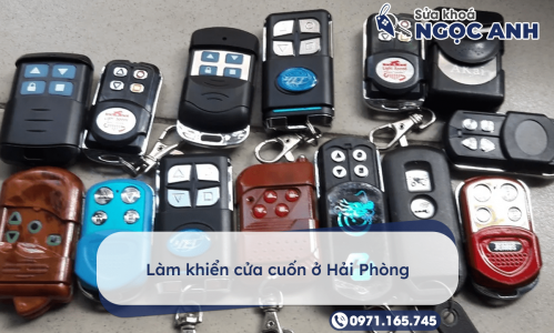 Làm khiển cửa cuốn ở Hải Phòng